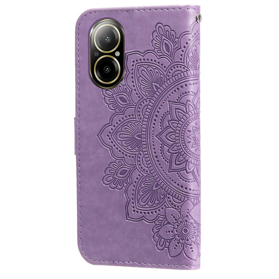 Cu clapetă pentru Realme C67, Mandala, violet