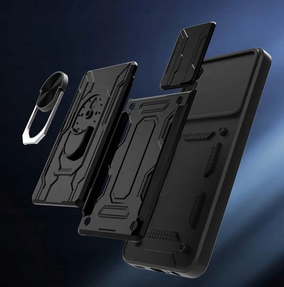 Husă blindată pentru Oppo A80, CamShield Slide, negru