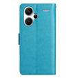 Cu clapetă pentru Xiaomi Redmi Note 13 Pro+, Butterfly, albastru