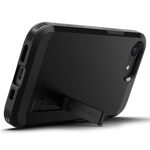 Carcasa Spigen pentru iPhone 16E, Tough Armor Mag MagSafe, negru + 9H Tempered Glass