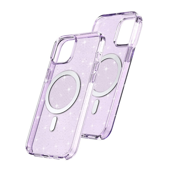 Huse pentru iPhone 14, Dropproof MagSafe Glitter, violet
