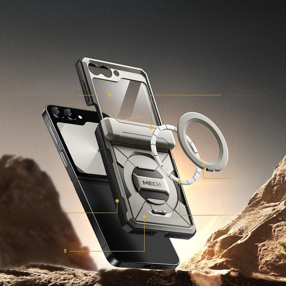 Husă cu suport magnetic pentru Samsung Galaxy Z Flip7 FE / Z Flip6