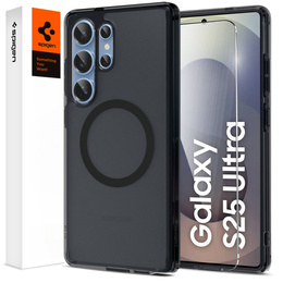 Carcasă MagSafe Spigen pentru Samsung Galaxy S25 Ultra, Ultra Hybrid, mat / negru + 9H Tempered Glass
