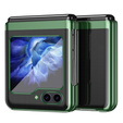 Husă pentru Samsung Galaxy Z Flip7 FE / Z Flip6, PC Case, transparent / verde