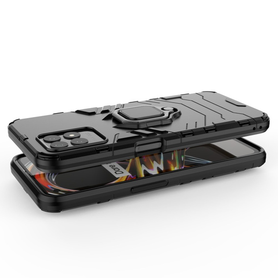Huse pentru Realme 8i, Kickstand Ring, negru