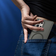 Husă pentru Samsung Galaxy S25 Ultra, Kickstand Matt Case, pentru MagSafe, gri + Sticlă ecran
