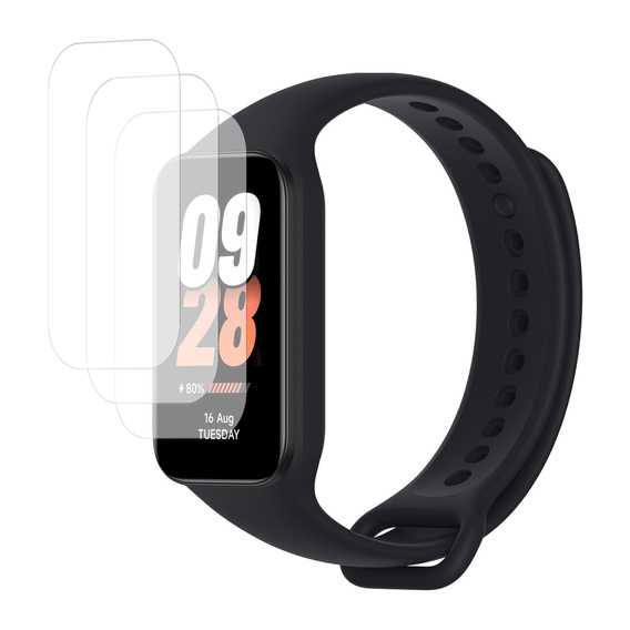 3x ERBORD Hydrogel Foil pentru Xiaomi Smart Mi Band 8 Active