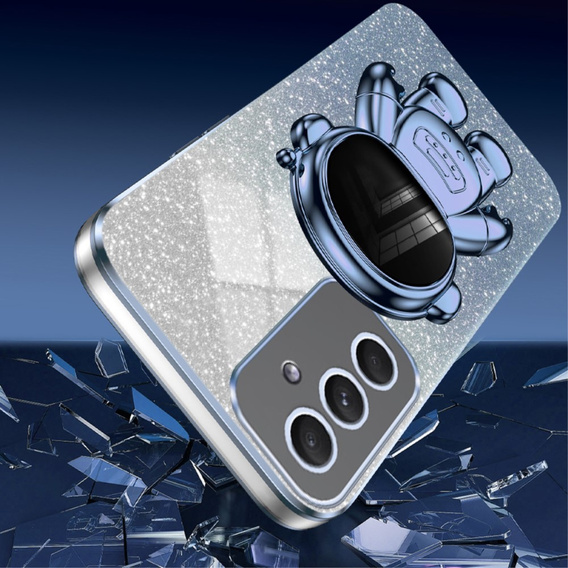Husa pentru Samsung Galaxy A55 5G, Glitter Astronaut, albastru
