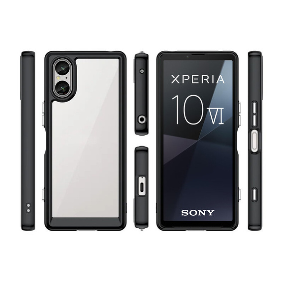 Huse pentru Sony Xperia 10 VI, Fusion Hybrid, transparent / negru