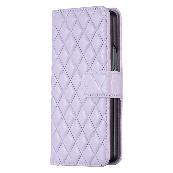 Cu clapetă pentru Samsung Galaxy Z Fold6 5G, Wallet, BINFEN COLOR, violet