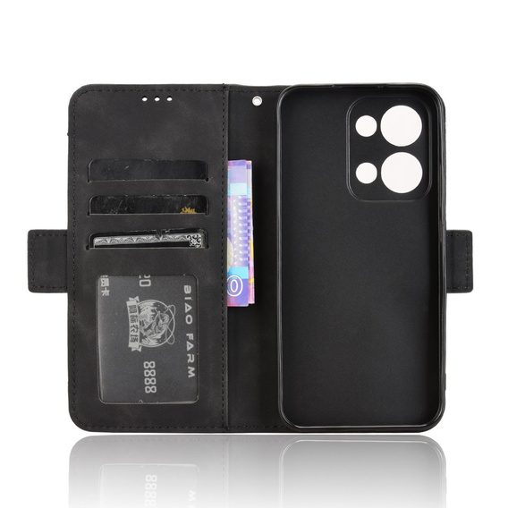 Cu clapetă pentru Oppo Reno 13, Card Slot, negru