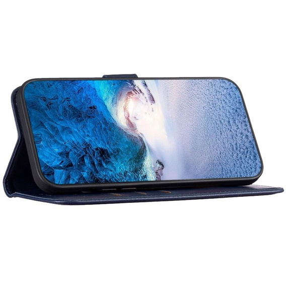 Cu clapetă pentru Samsung Galaxy A55 5G,BINFEN Wallet, albastru