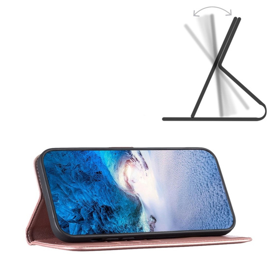 Husa cu clapetă pentru Samsung Galaxy A35 5G, BINFEN Wallet, roz