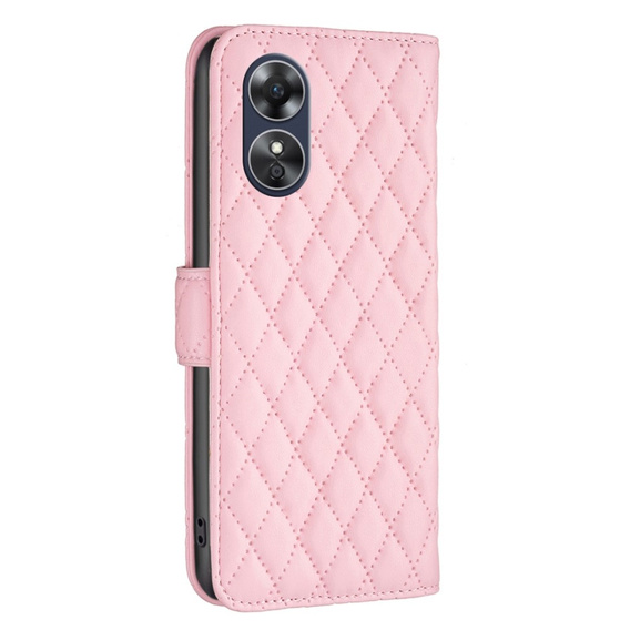 Cu clapetă pentru Oppo A17, Wallet, BINFEN COLOR, roz