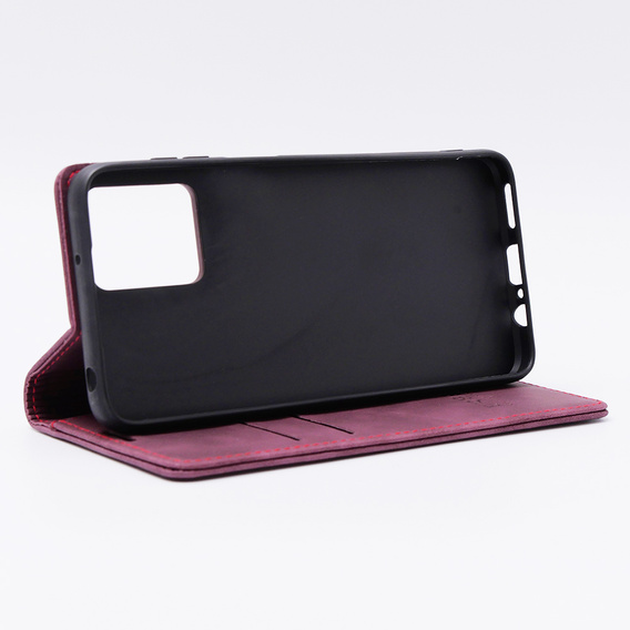 Husă pentru Motorola Moto G53, ERBORD Vintage, portofel cu clapetă, roșu
