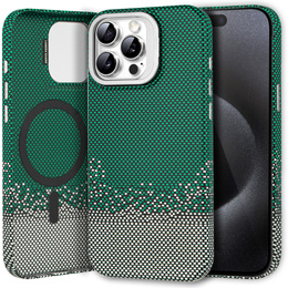 Carcasă pentru iPhone 15 Pro, cadru Kickstand, pentru MagSafe, Sand Green