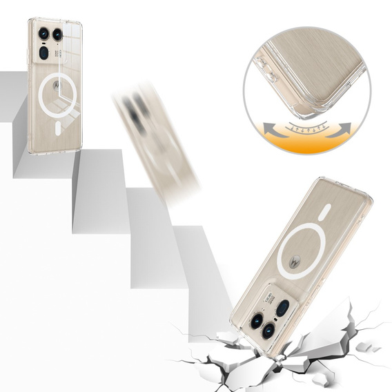 Husă pentru Motorola Edge 50 Ultra, Fusion Hybrid Case, pentru MagSafe, transparentă