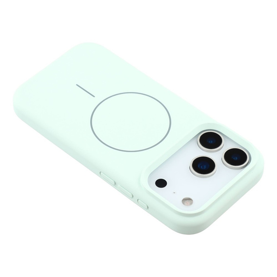 Manșon din silicon pentru iPhone 17 Pro, pentru MagSafe, antișoc, verde
