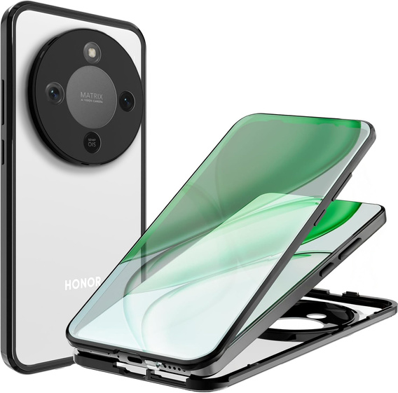 Husă magnetică dublă din sticlă pentru Honor Magic 8 Lite