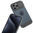 Huse pentru iPhone 15 Pro Max, ERBORD MagProtect Slide Camera, albastru titan