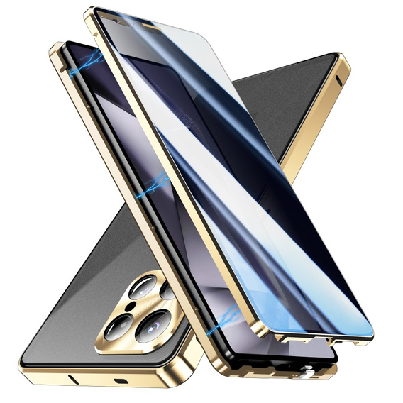 Husă pentru Samsung Galaxy S25 Ultra, Privacy Dual Glass, de aur