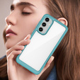 Huse pentru Samsung Galaxy S23 FE, Fusion Hybrid, transparent / albastru