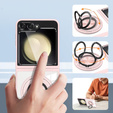Husă pentru Samsung Galaxy Z Flip7 FE / Z Flip6, Corners Dropproof, pentru MagSafe, transparent / roz