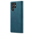 Husa CASEME pentru Samsung Galaxy S22 Ultra, Leather Wallet Case, verde