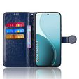 Husă cu clapetă pentru Oppo Reno 14F, Wallet Rhombus, albastru