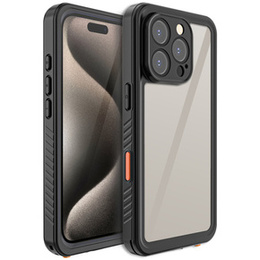 Husă impermeabilă IP68 pentru iPhone 16 Pro Max, negru