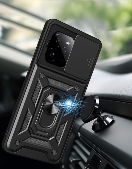 Husă blindată pentru Realme GT 7 Pro, CamShield Slide, negru