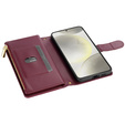 Husă cu clapetă pentru Samsung Galaxy A56 5G, Rhombus Crossbody Leather, maroon