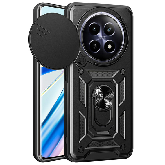 Husă blindată pentru Realme 12, CamShield Slide, negru
