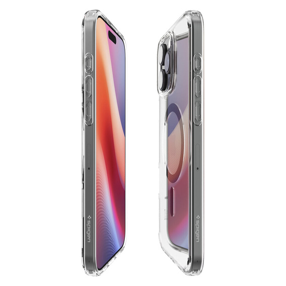 Carcasă MagSafe Spigen pentru iPhone 16 Pro Max, Ultra Hybrid, transparentă + 9H Tempered Glass