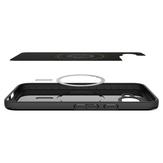 Carcasa Spigen pentru Google Pixel 9A, Thin Fit Mag, negru + sticlă temperată 9H