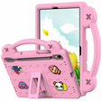 Husă pentru copii pentru Samsung Galaxy Tab S10 Lite / S10 FE / S9 FE, Cute Patterns, cu suport, roz