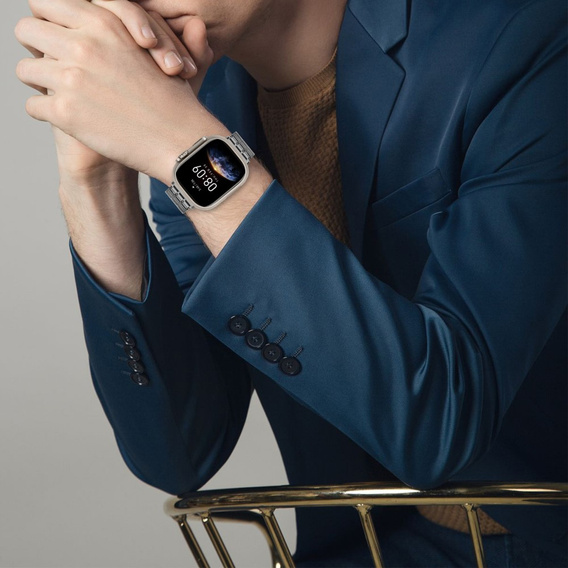 Brățară din oțel pentru Apple Watch 1/2/3/4/4/5/6/6/7/8/SE/ULTRA 42/44/45/49 MM - gri