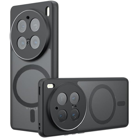 Husă pentru Vivo X200 Pro 5G, pentru MagSafe, ERBORD Matt Case, negru