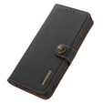 KHAZNEH RFID caz pentru Xiaomi Redmi Note 13 Pro 5G, Litchi Texture, negru