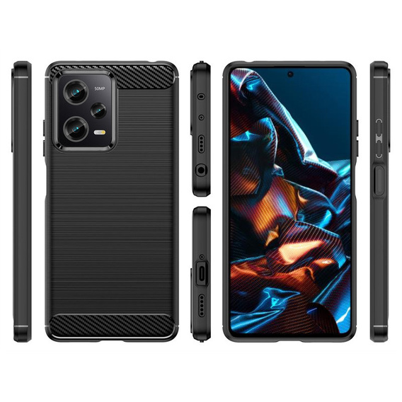 Huse pentru Xiaomi Poco X5 Pro 5G, Carbon, negru