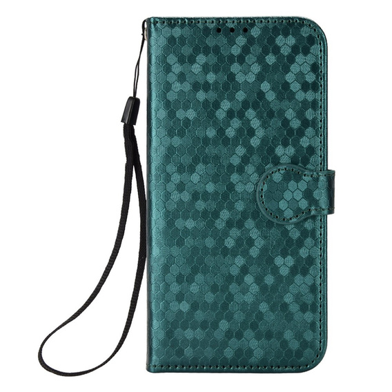 Husa cu clapetă pentru Motorola Moto G86 Power 5G, Wallet Rhombus, verde