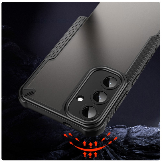 Husă pentru Samsung Galaxy S25+ Plus, Armor Frosted Case, negru