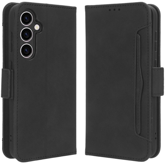 Cu clapetă pentru Samsung Galaxy S23 FE, Card Slot, negru