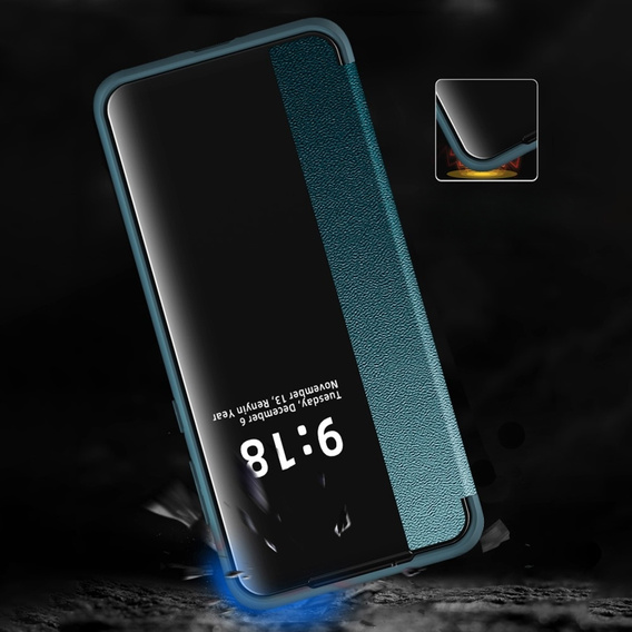 Husă cu clapetă pentru Huawei P60 Pro, Side View, albastru