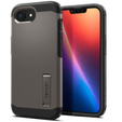 Carcasa Spigen pentru iPhone 16E, Tough Armor Mag MagSafe, gri + 9H Tempered Glass