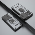 Husă pentru Xiaomi Poco F6 Pro, KickStand Camera Lens, gri