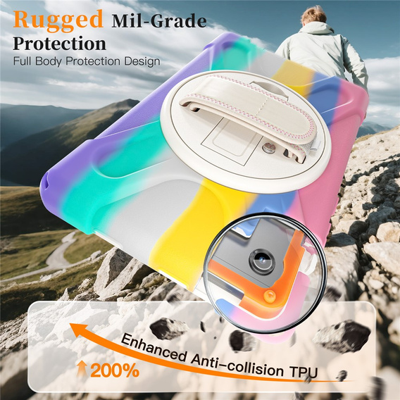 Husă blindată cu suport și curea de umăr pentru Samsung Galaxy Tab A11