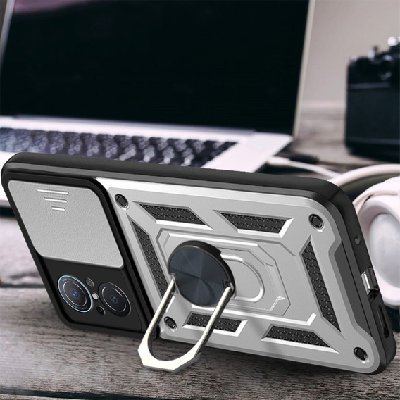 Husă blindată pentru Huawei Nova 9 SE, CamShield Slide, de argint
