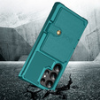 Husa pentru Samsung Galaxy S24 Ultra, Card Holder Kickstand, verde