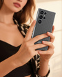 Huse pentru Samsung Galaxy S24 Ultra, GKK Woven Leather, gri